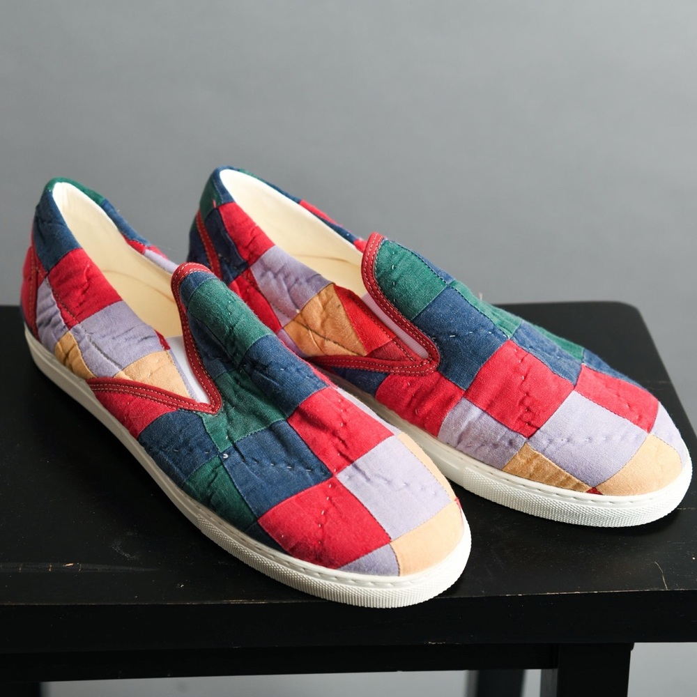BNWOT Farewell Frances repurposed vintage quilt shoes size 42